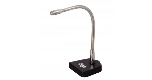 Microphone with stand and speaker clearance